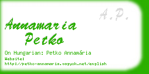 annamaria petko business card
