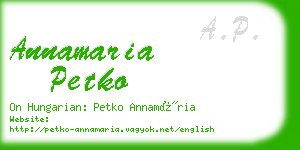 annamaria petko business card